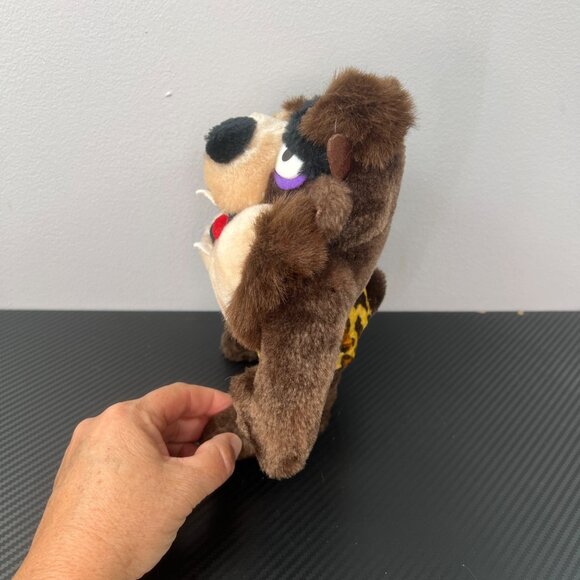 Warner Bros 24K Looney Tunes 10" Plush 1993 Taz Wild Caveman Tazmanian Devil - Picture 2 of 9